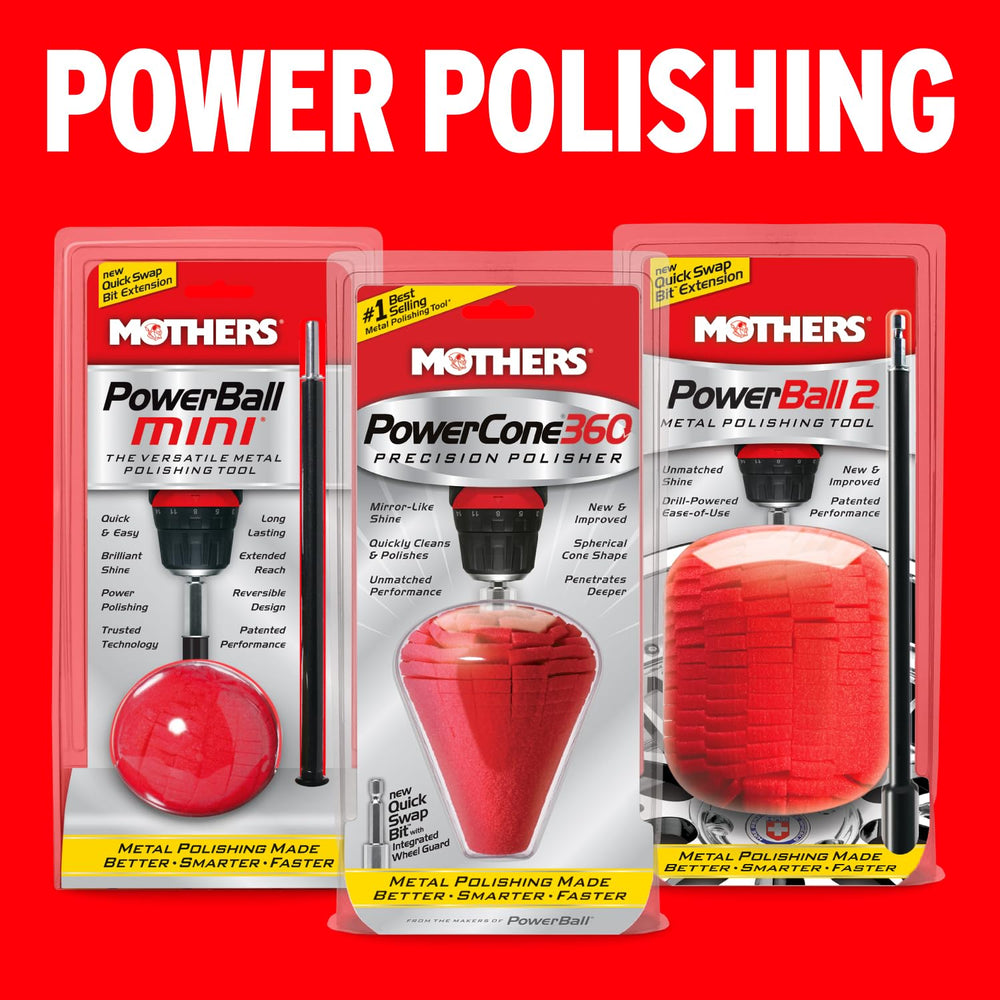 Mothers PowerCone 360 pad face texture delivering deeper, uniform polishing