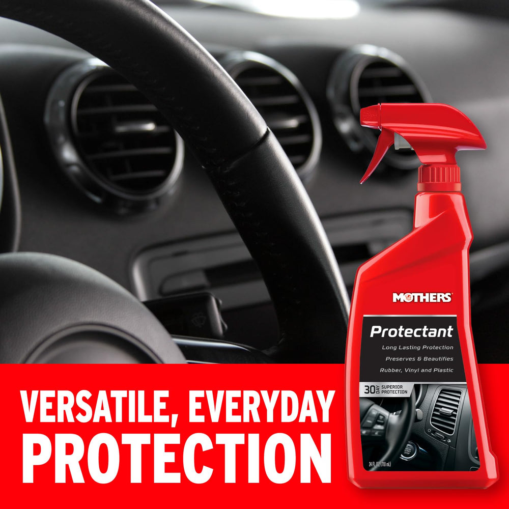 Mothers protectant spray nozzle close-up for controlled, even application benefit