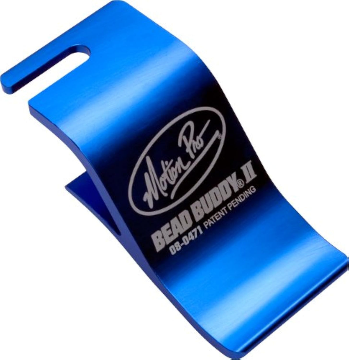 Motion Pro Bead Buddy II front view showing aluminum construction and blue finish