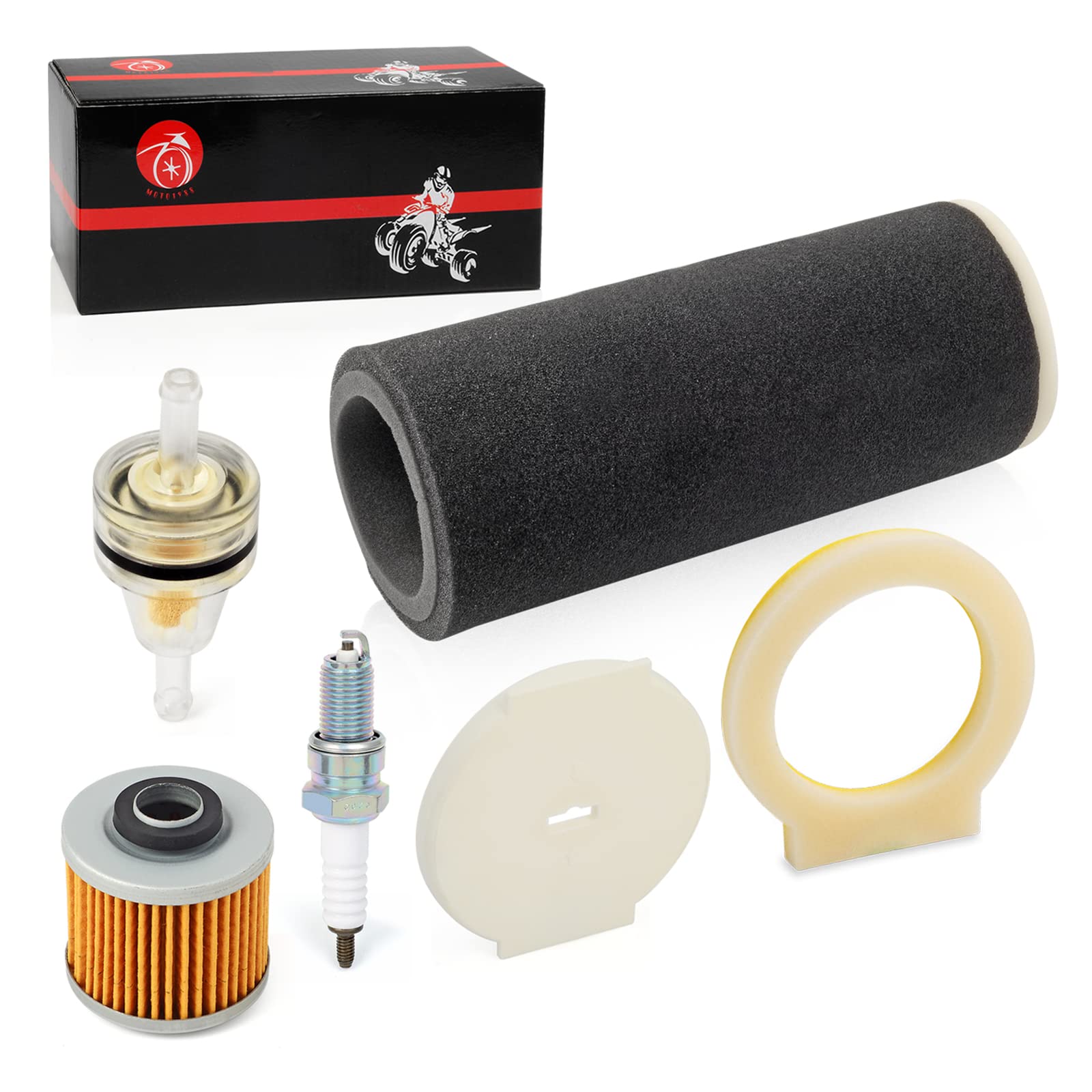 MOTO1988 kit staged with tools ready for Grizzly 600 maintenance