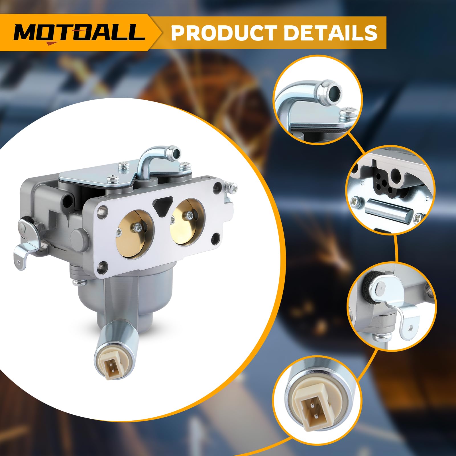 MOTOALL close-up of throttle valve showing precision machining for steady throttle response