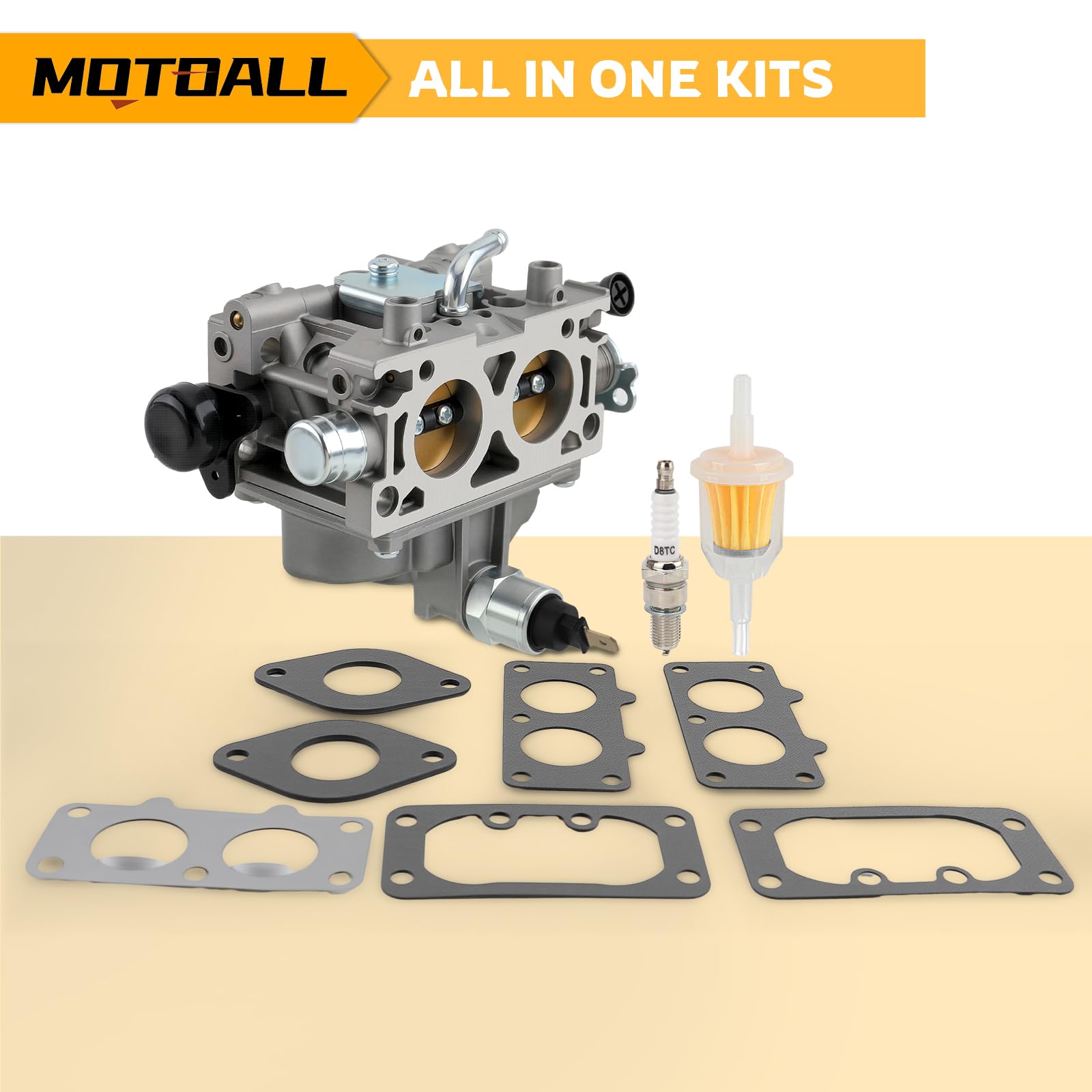 MOTOALL packaged carburetor with included components for immediate install