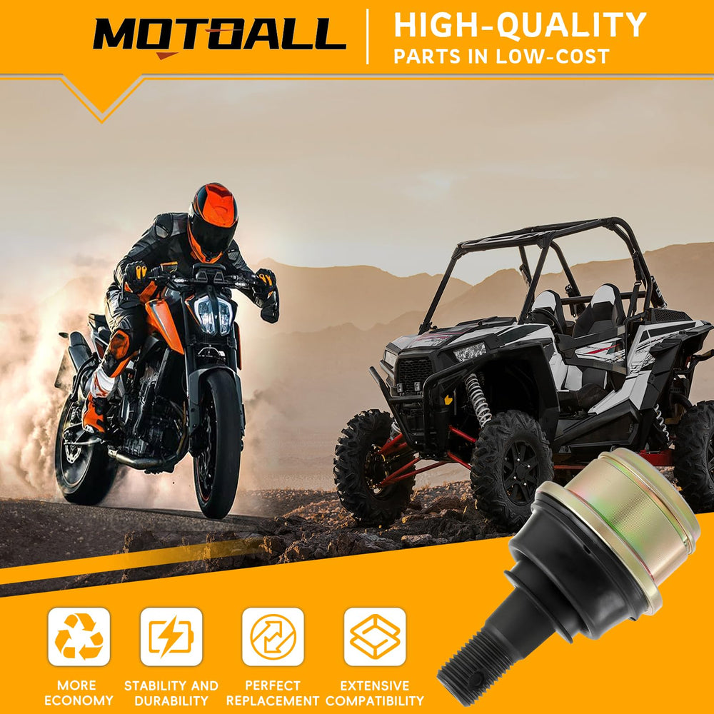 MOTOALL close-up of ball joint bearing highlighting durable finish and reliability