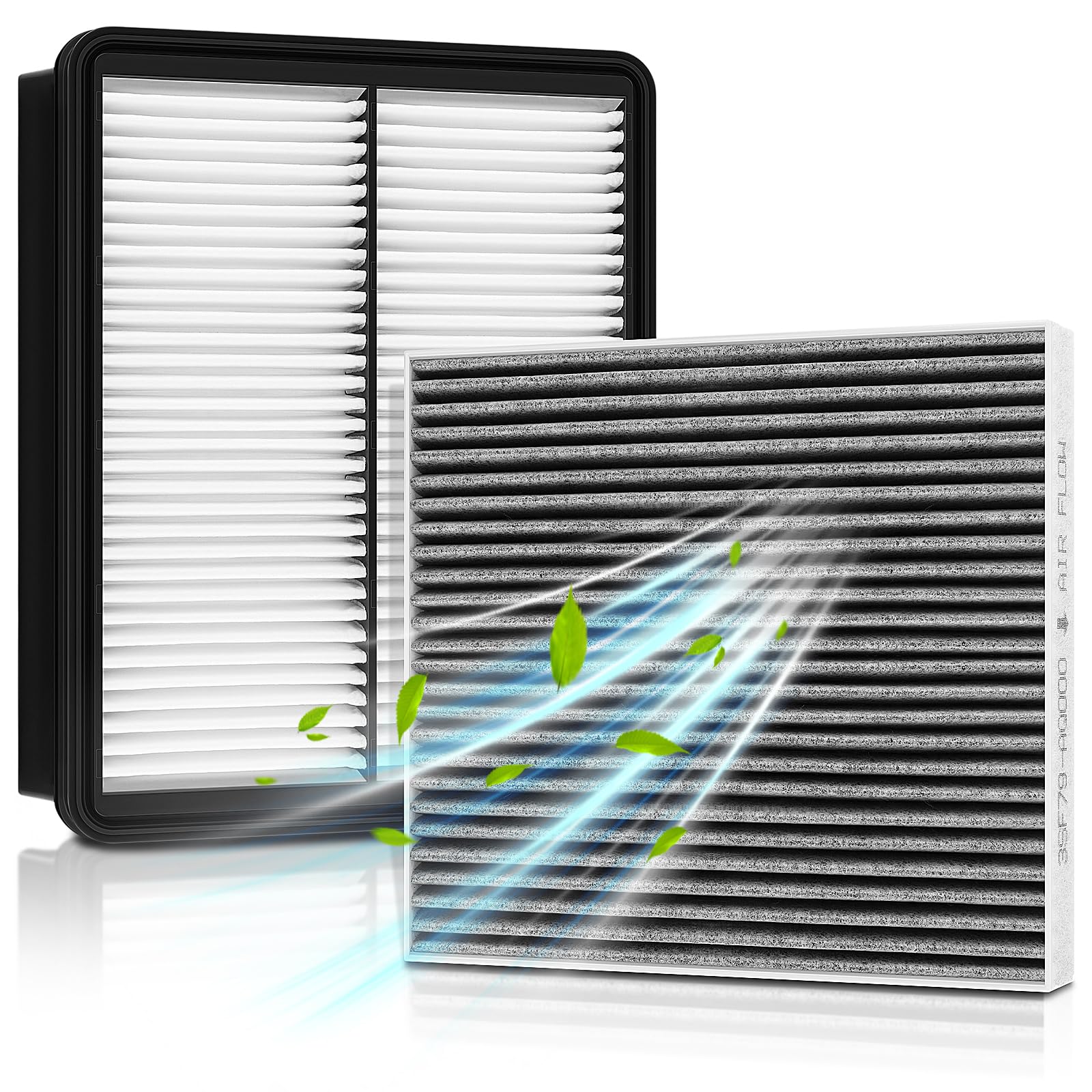 MOTOALL front packaging showing both engine and cabin filters and fitment benefit