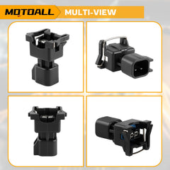 MOTOALL adapter installed on injector demonstrating straightforward use