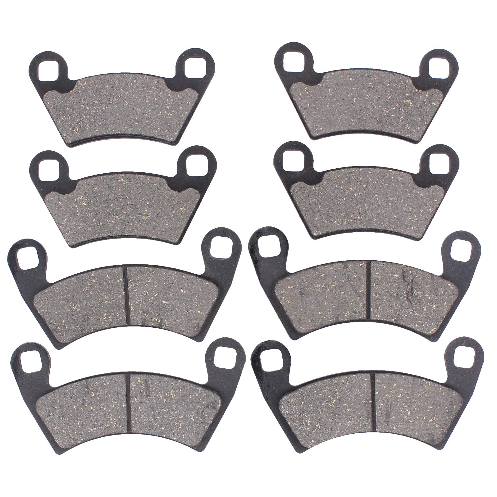 MOTOKU front and rear brake pads in packaging showing ready-to-install replacement benefit