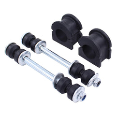 MOTOKU front sway bar end links and bushings front view, shows complete kit benefit