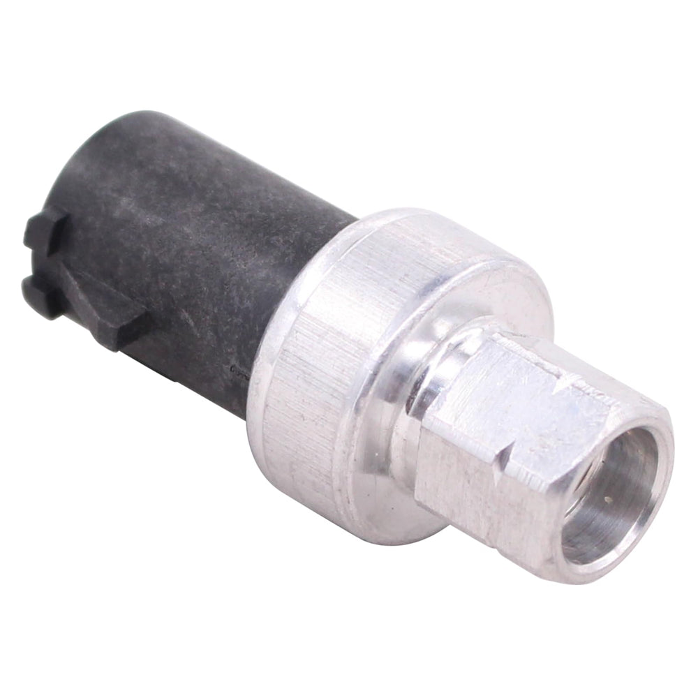 MOTOKU front view of A/C pressure transducer showing compact housing and fitment benefit