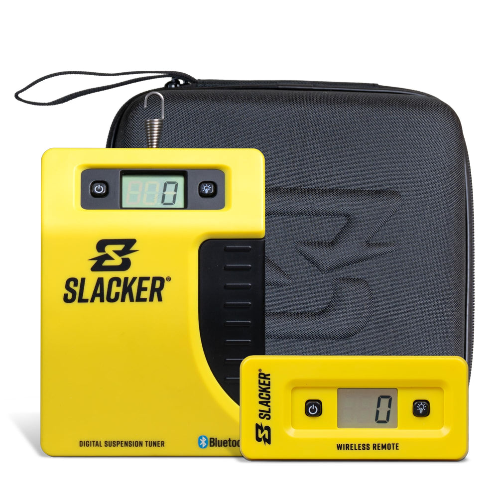 Motool Slacker Pro front display showing clear sag readout for quick tuning