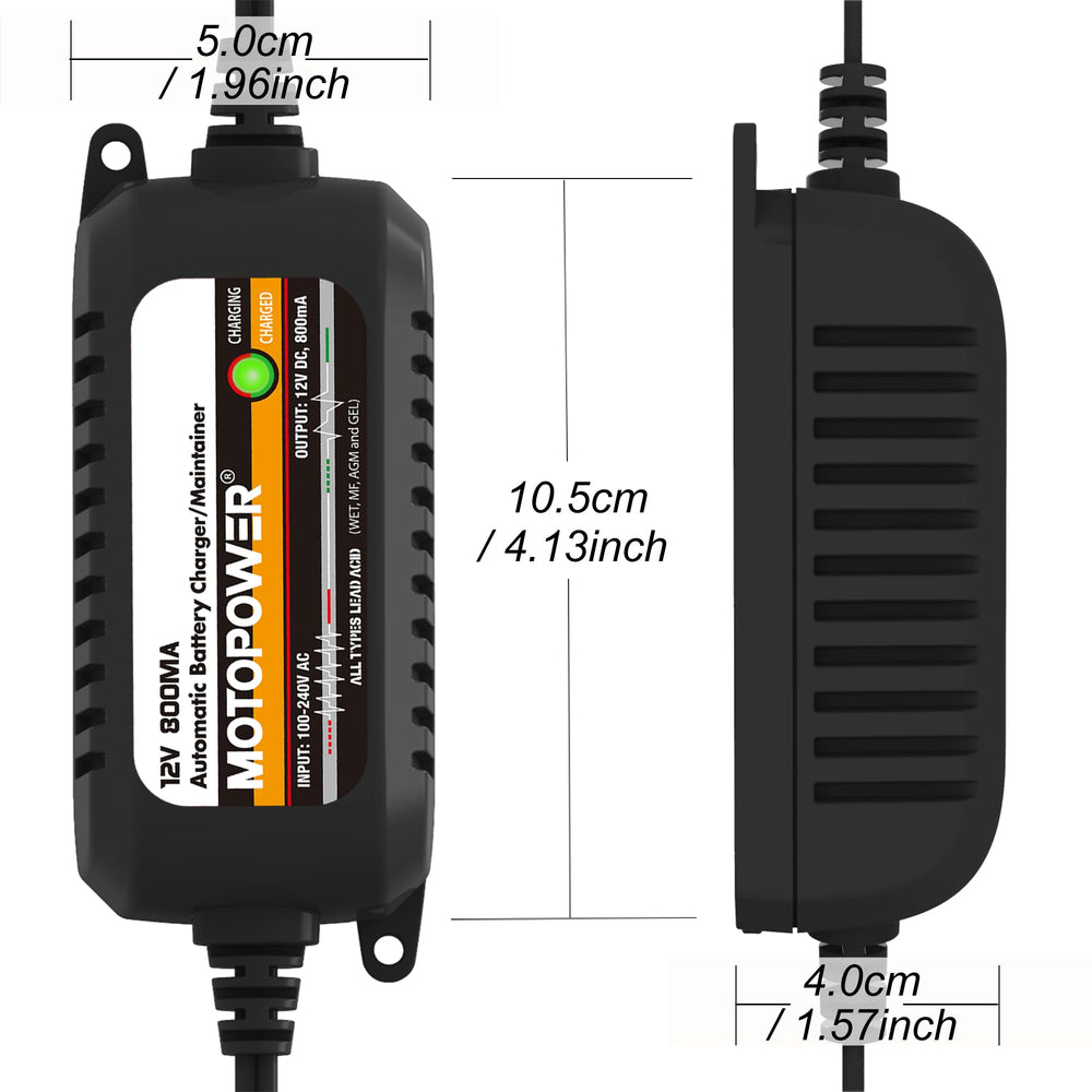 MOTOPOWER retail packaging and label showing specifications and ETL safety listing