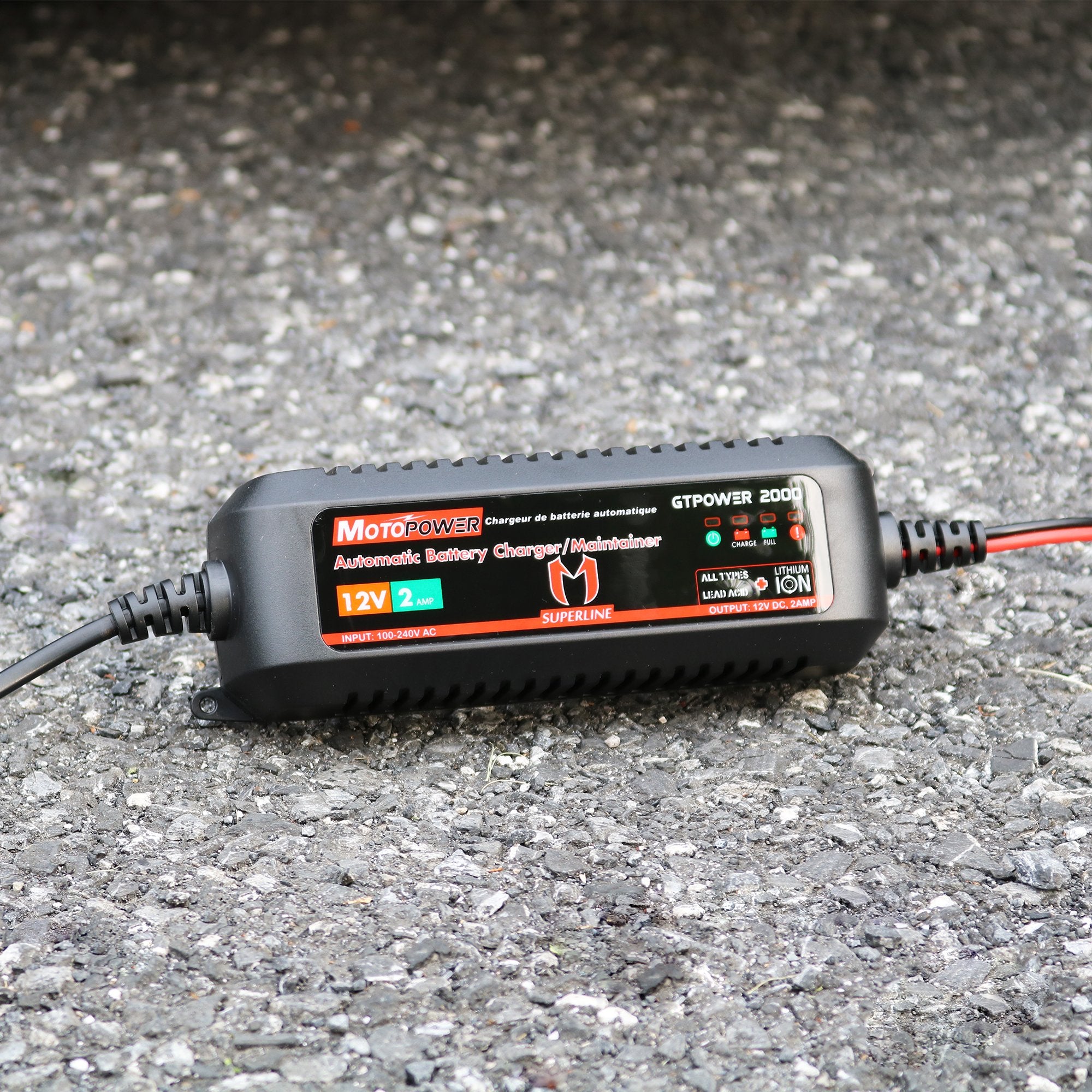 MOTOPOWER connected to a lawn tractor battery showing seasonal battery upkeep