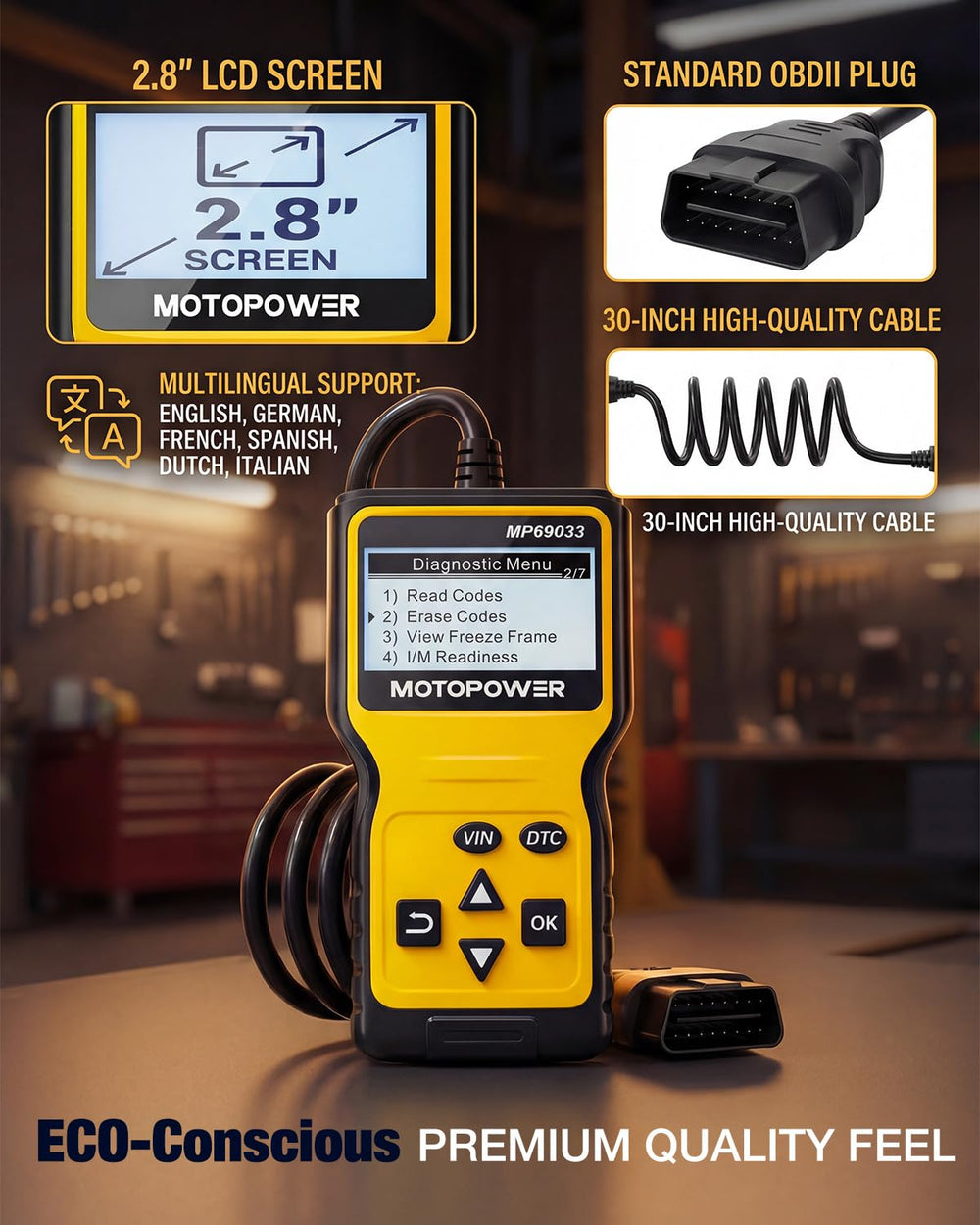 MOTOPOWER MP69033 retail box with instruction manual for easy setup