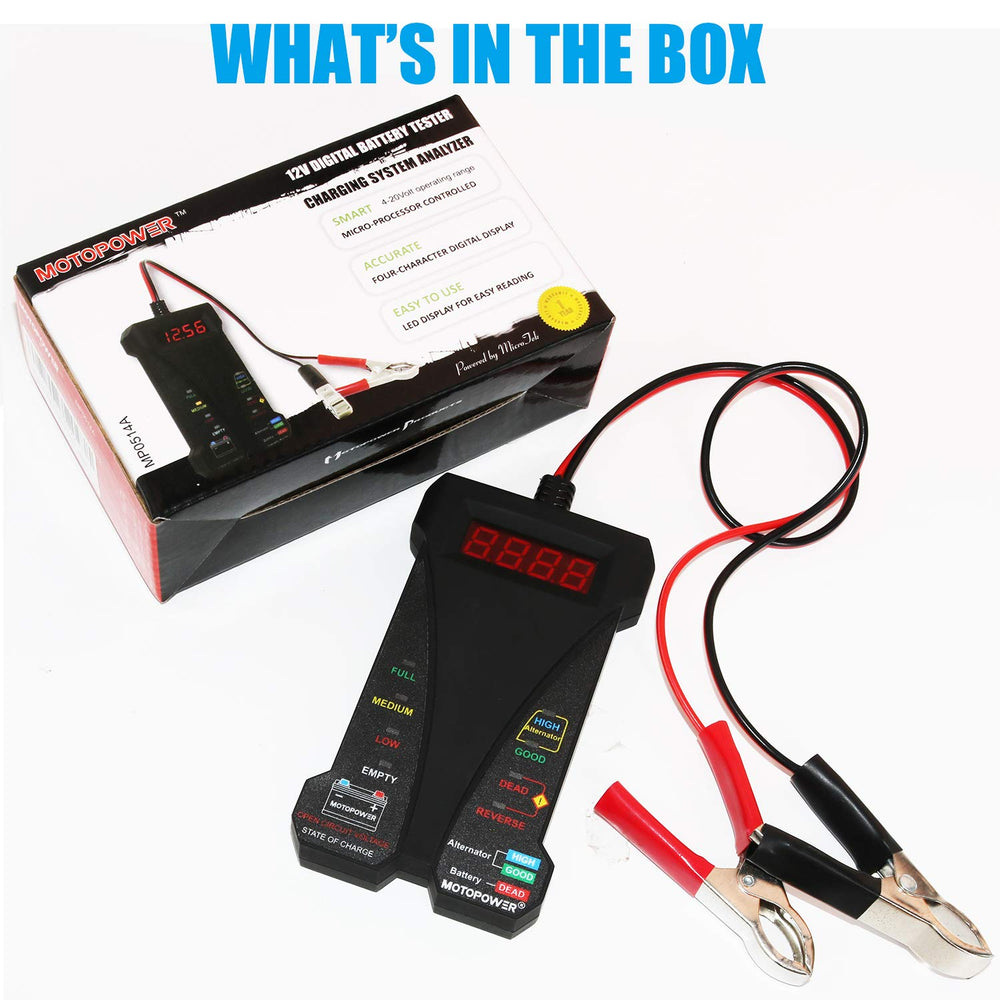 MOTOPOWER held in hand showing compact lightweight design for portability