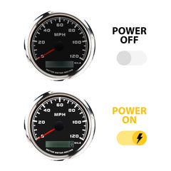 MOTOR METER RACING external GPS sensor included for accurate cable-free speed readings