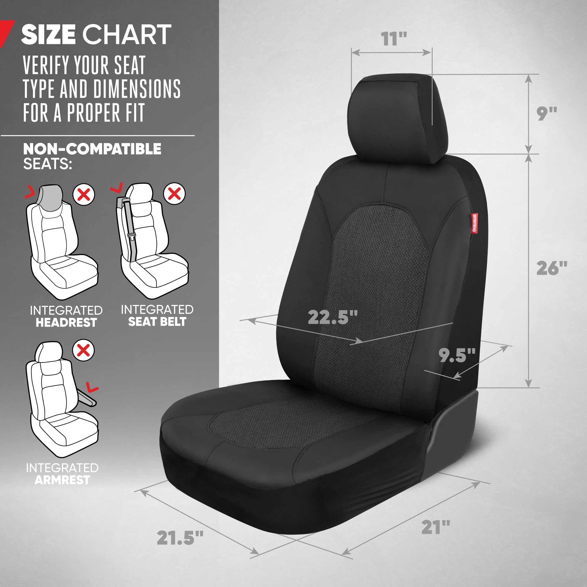 Motor Trend breathable center panel detail reduces seat heat