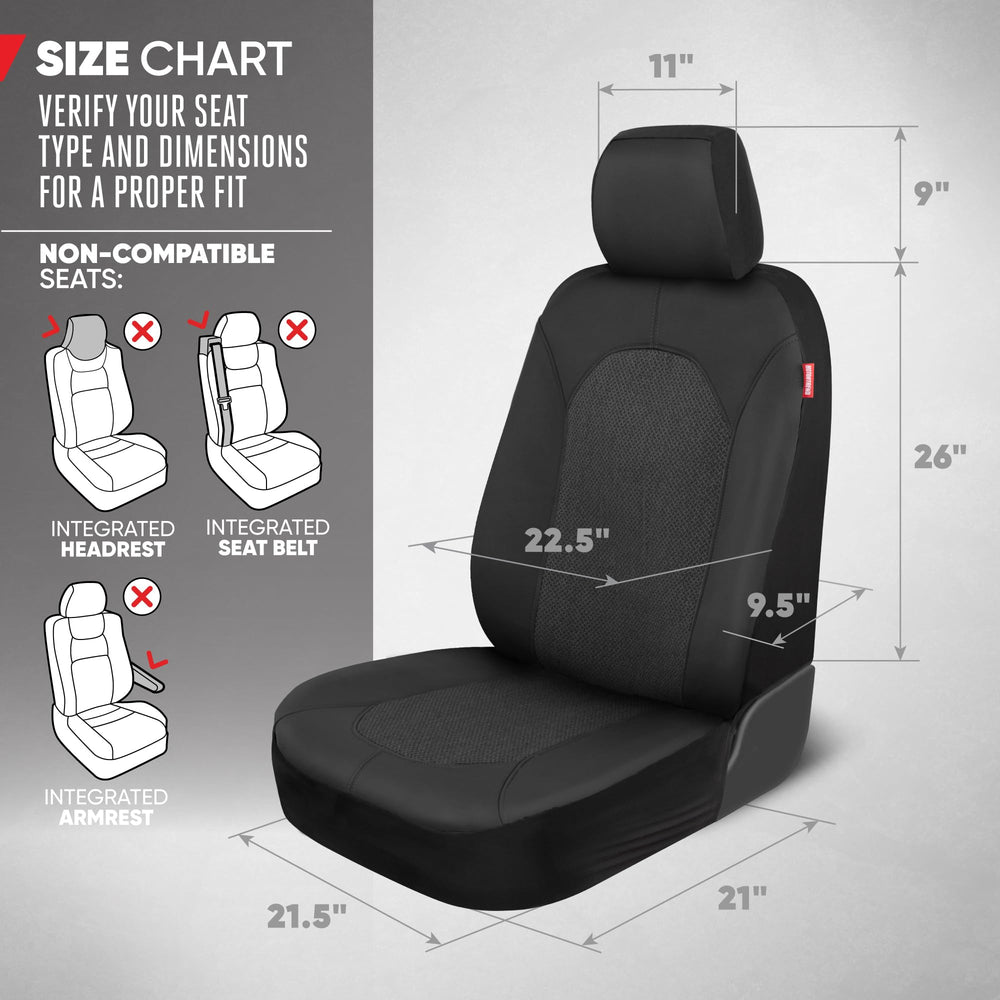 Motor Trend breathable center panel detail reduces seat heat