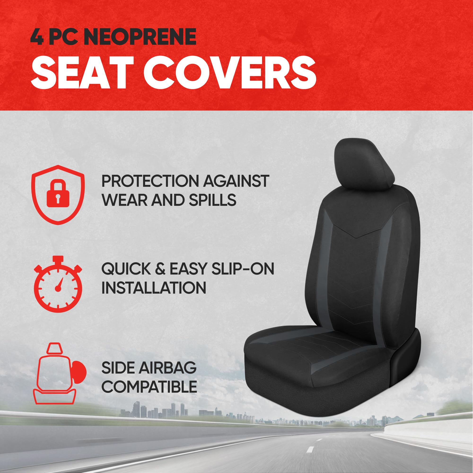 Motor Trend neoprene texture close-up highlighting waterproof barrier