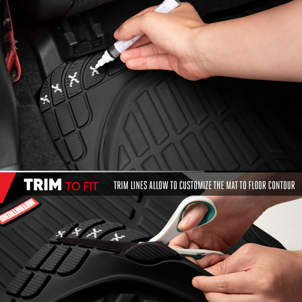 Motor Trend installed in vehicle rear row protecting seats and carpet