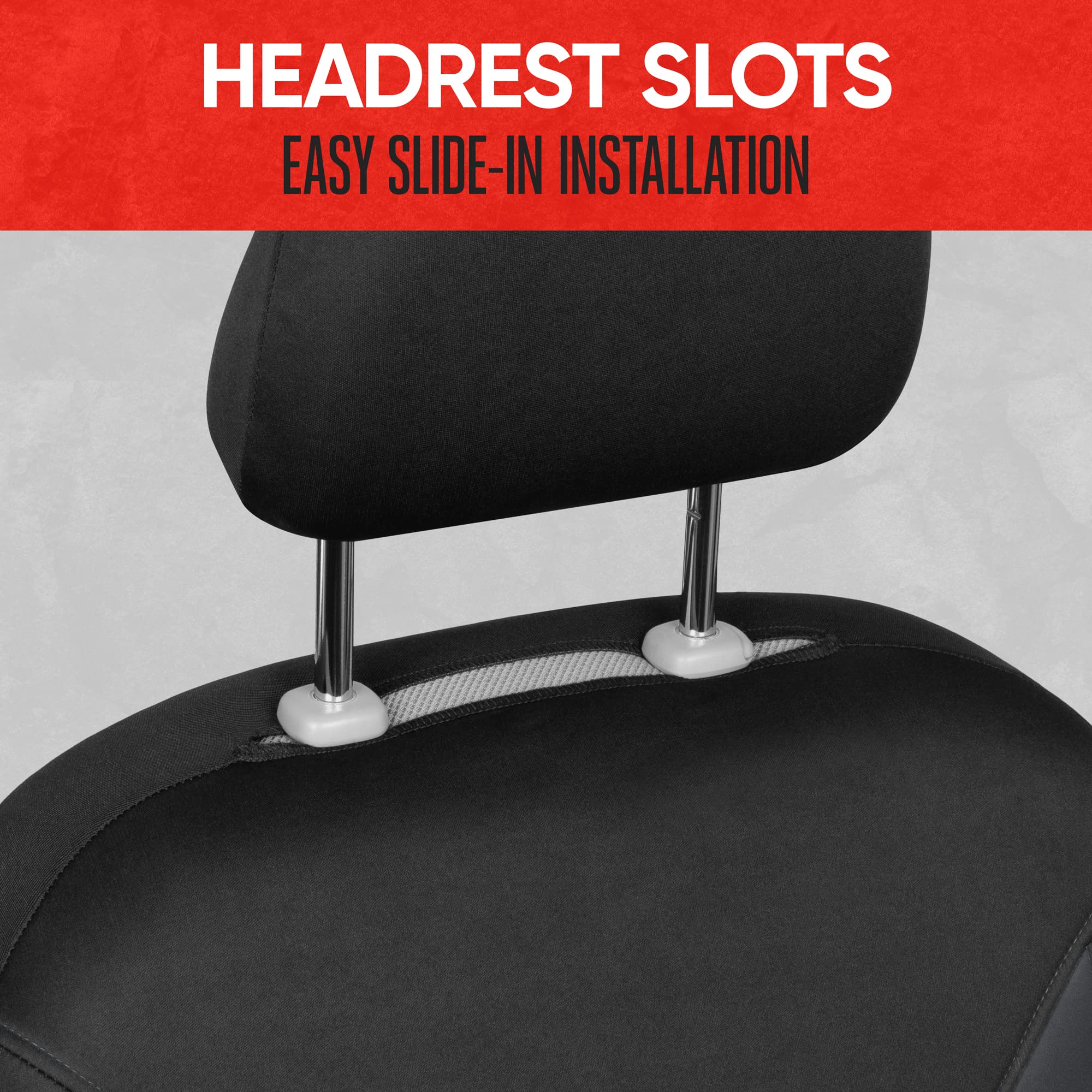 Motor Trend seat cover installed in SUV offering durable protection