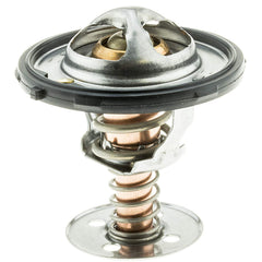 MotoRad thermostat front view showing mounting flange and gasket for correct fit