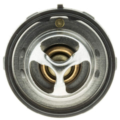 MotoRad thermostat installed in engine bay demonstrating direct-fit replacement benefit