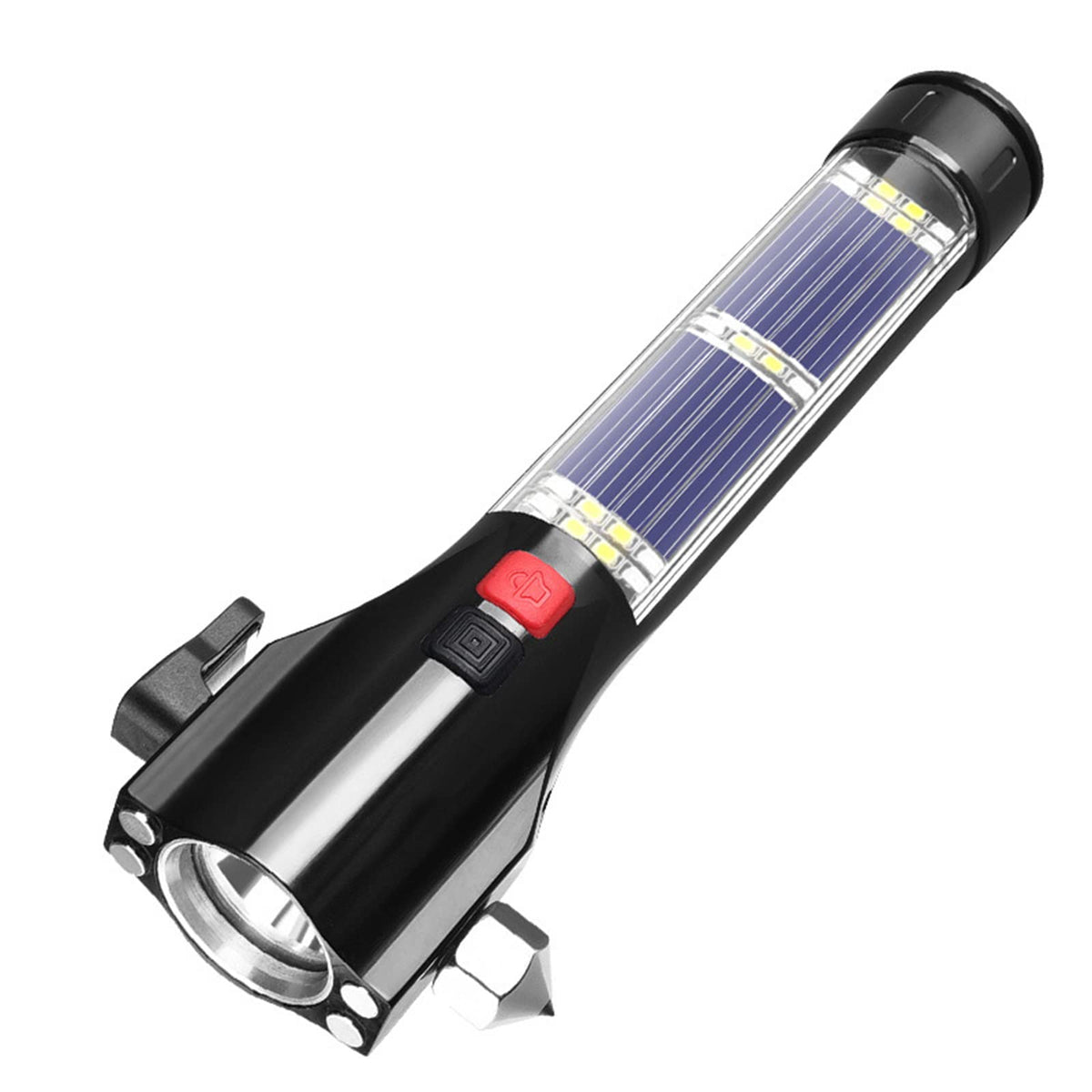 MOTORBUDDY front view showing compact emergency hammer and controls for quick access