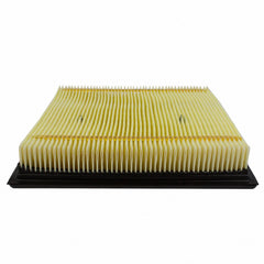 Motorcraft close-up of filter media pleats, highlights fine dust capture