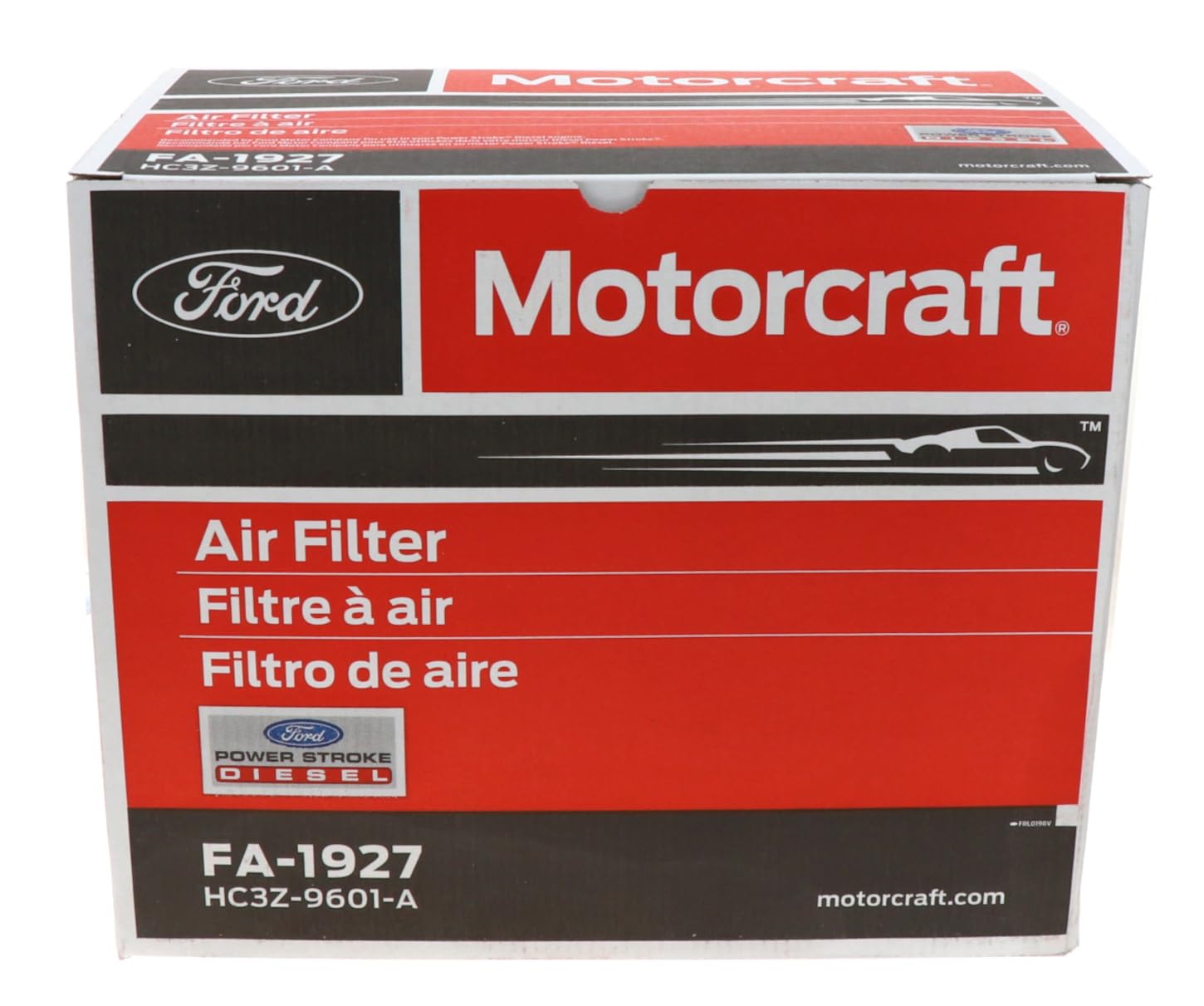 Motorcraft FA1927 size comparison with ruler illustrating compact dimensions