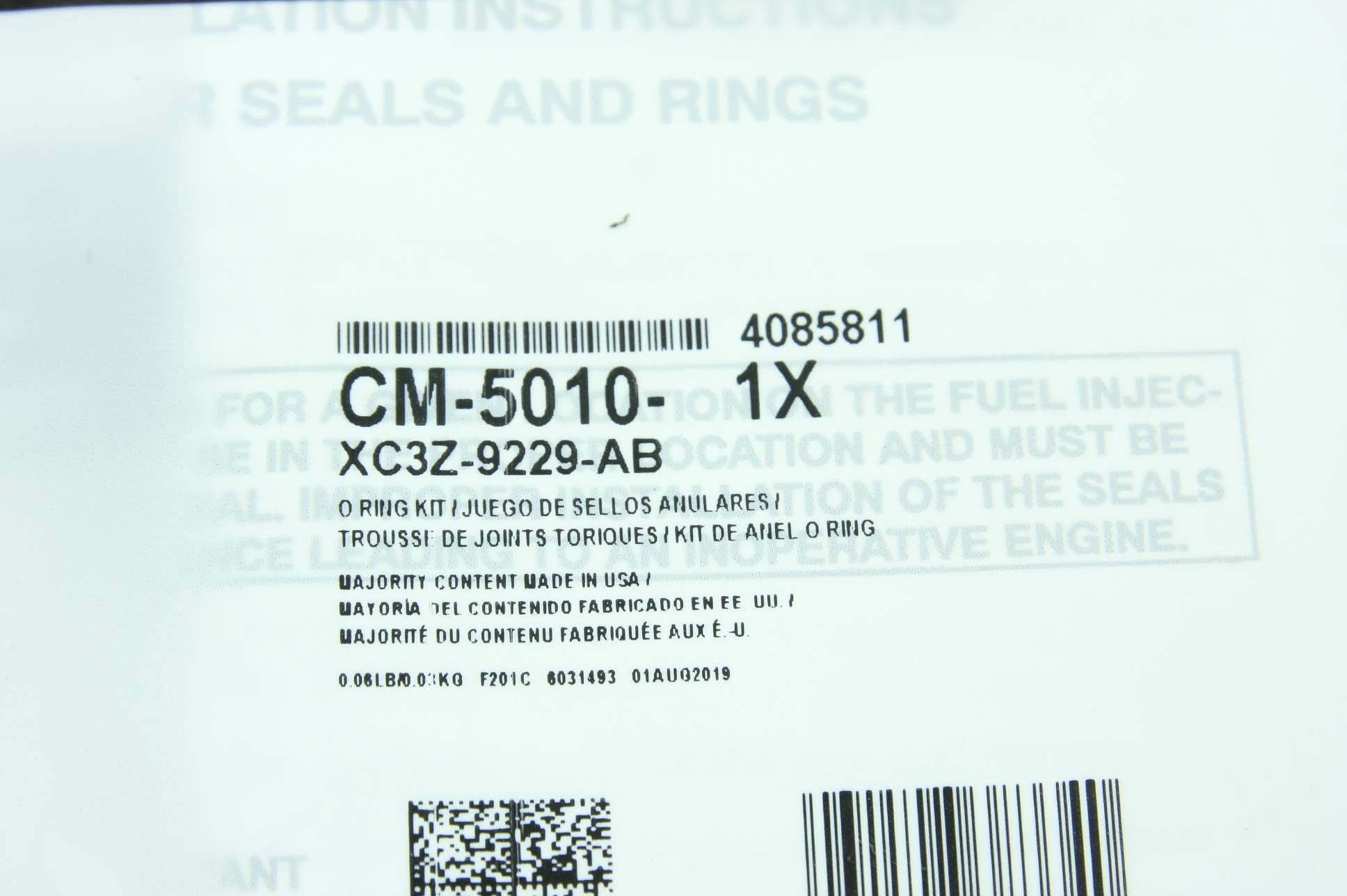 Motorcraft part label and number close-up confirming OEM compatibility benefit