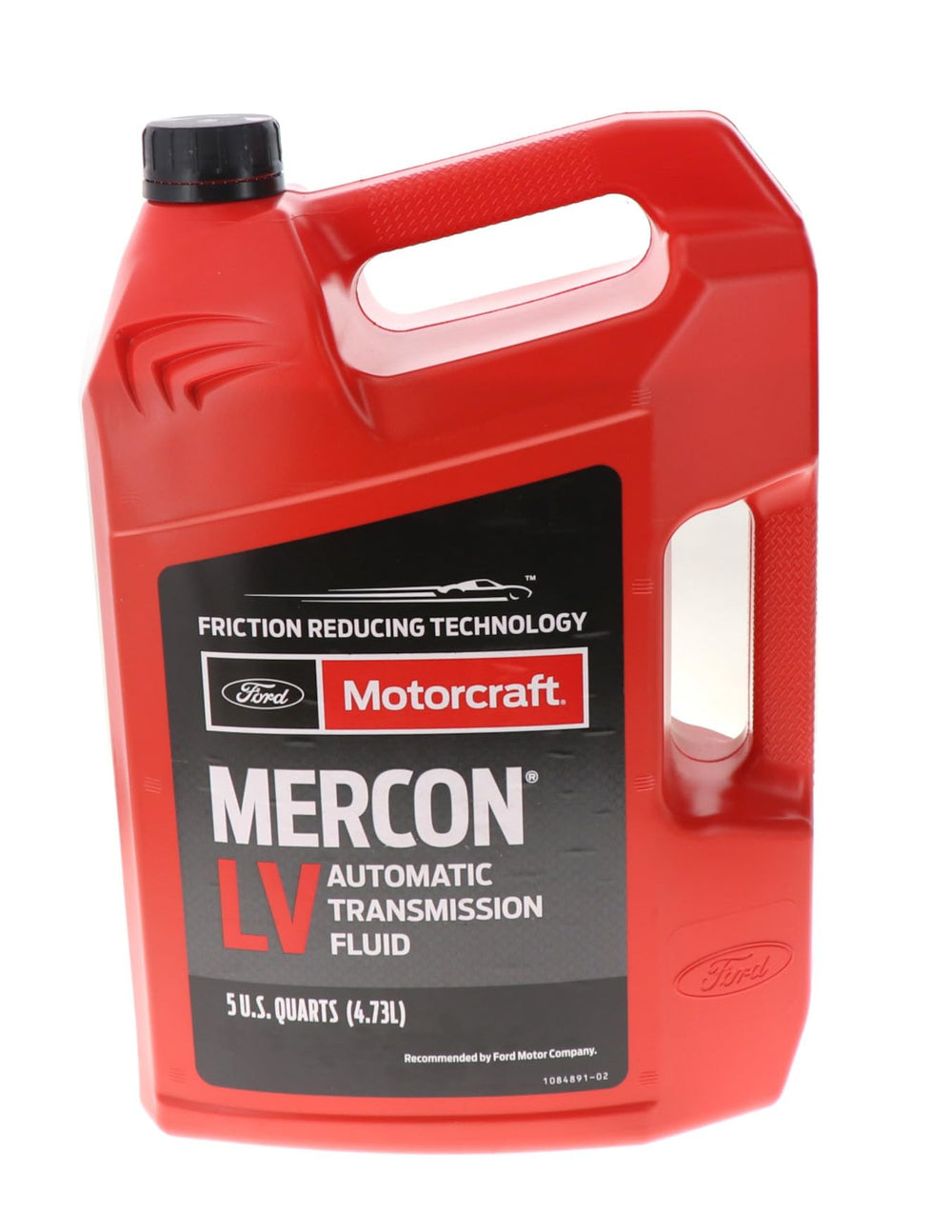 Motorcraft XT105Q3LV front bottle showing Mercon-LV label and clear identification benefit