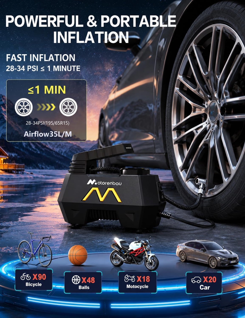 Motorenbau digital display close-up showing accurate pressure readout