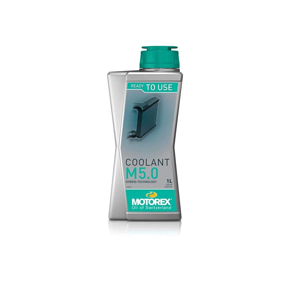 Motorex M5.0 front bottle showing clear label and corrosion protection benefit