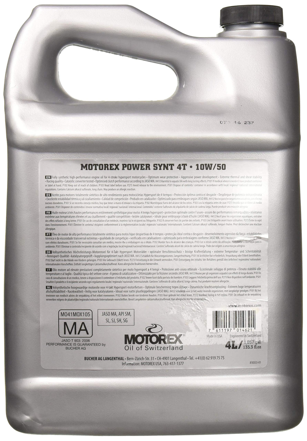 Motorex pouring close-up illustrating smooth flow and easy refilling benefit
