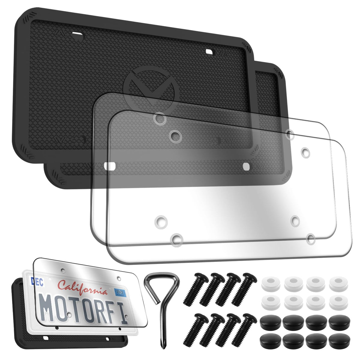 MotorFi front view installed showing matte black finish and clean fit