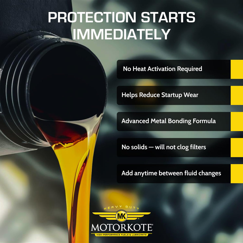 Motorkote fluid used near transmission area showing driveline protection benefit