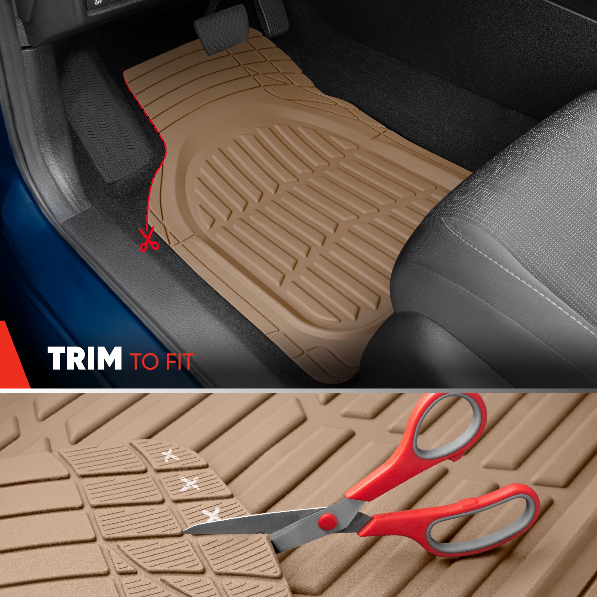 Motor Trend FlexTough trim lines detail for easy custom cutting and fit