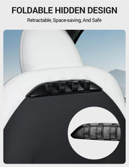 Motrobe close-up of foldable hook mechanism, brand ensures safe stowage