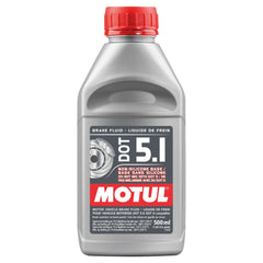 Motul DOT 5.1 front packaging showing label and volume, ensures correct spec identification