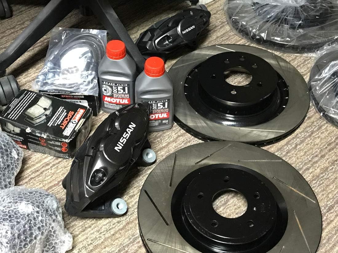 Motul DOT 5.1 bottle held for scale comparison, helps visualize 500ml size and handling