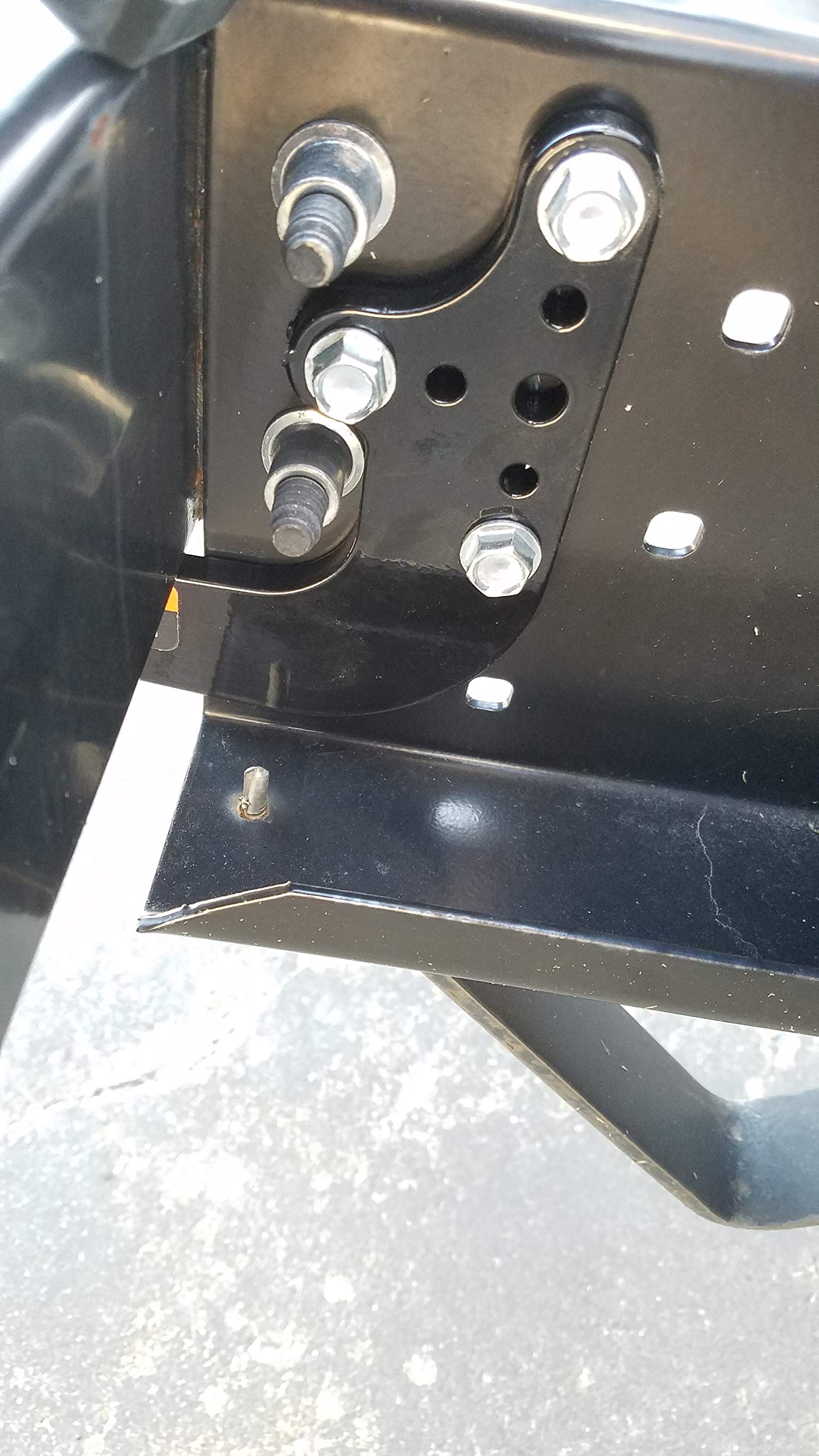 Mount-n-Lock frame attachment detail showing secure bolt-on connection and long-lasting stability benefit