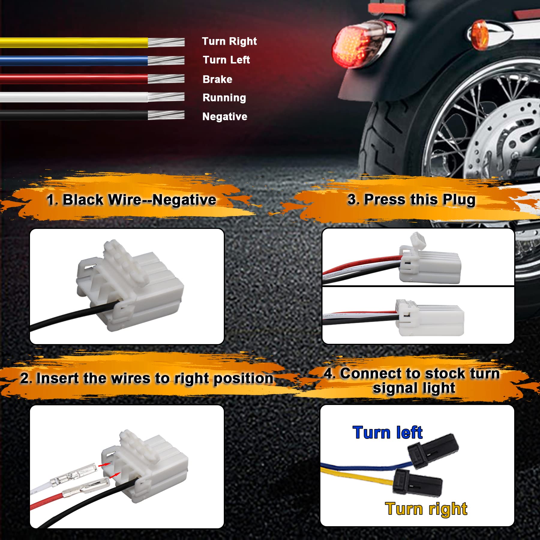MOVOTOR illuminated license plate light demonstrating clear plate visibility at night