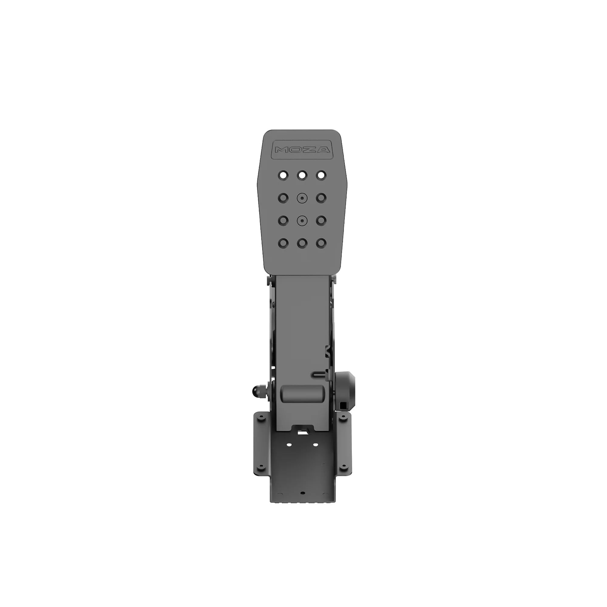 MOZA SRP2 clutch pedal close-up of CNC machining highlighting precision and durability