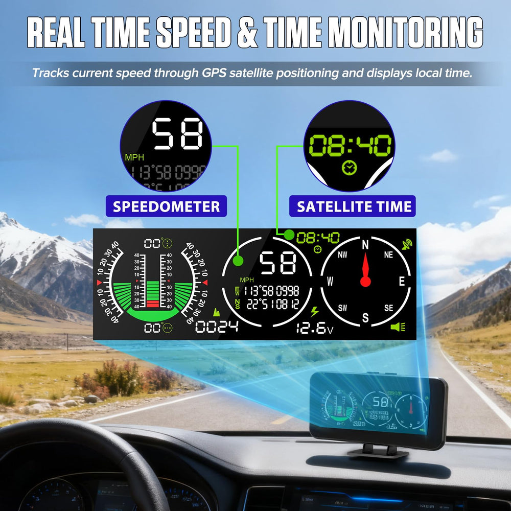 MR CARTOOL M60 installed on vehicle dashboard for easy in-car telemetry visibility