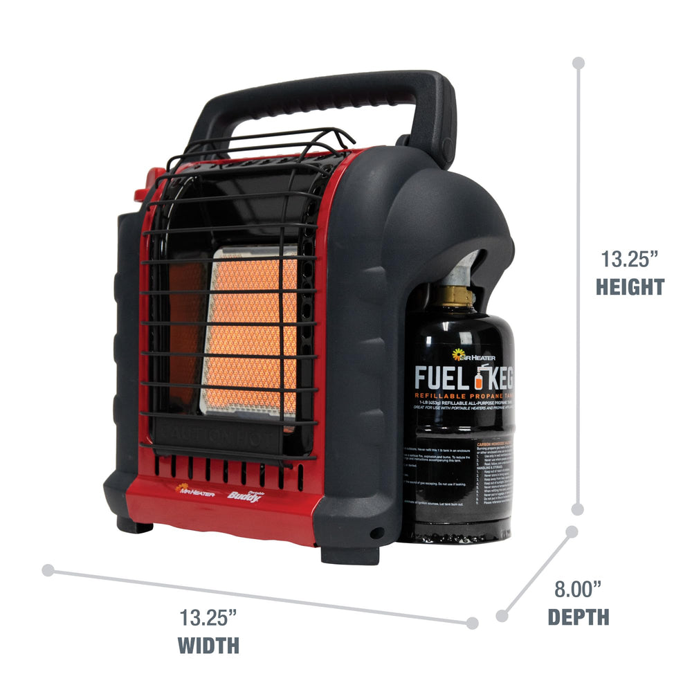 Mr Heater connection to 1-lb propane cylinder for fast setup