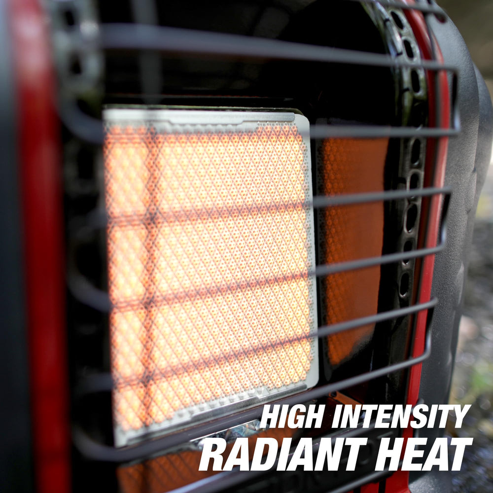 Mr Heater side control knob detail for easy two-setting operation
