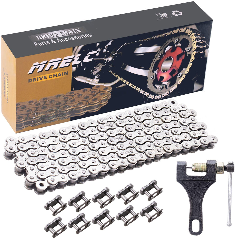 MRELC 420 chain front packaging showing complete kit and benefits