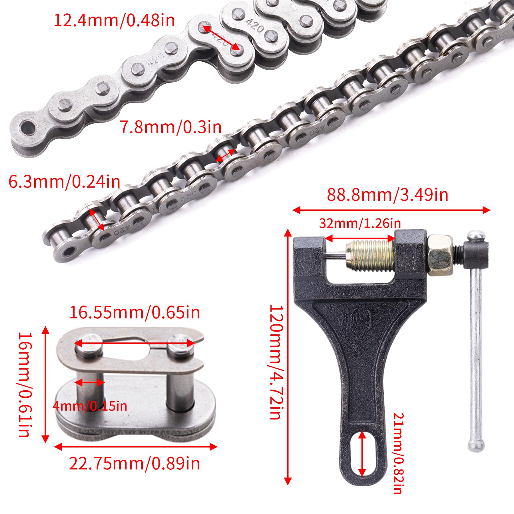 MRELC chain breaker closeup demonstrating easy on-site adjustments