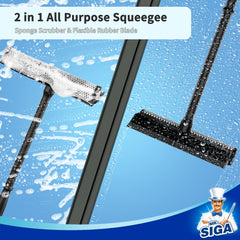 MR.SIGA rubber blade edge detail demonstrating flexible seal for streak-free wiping