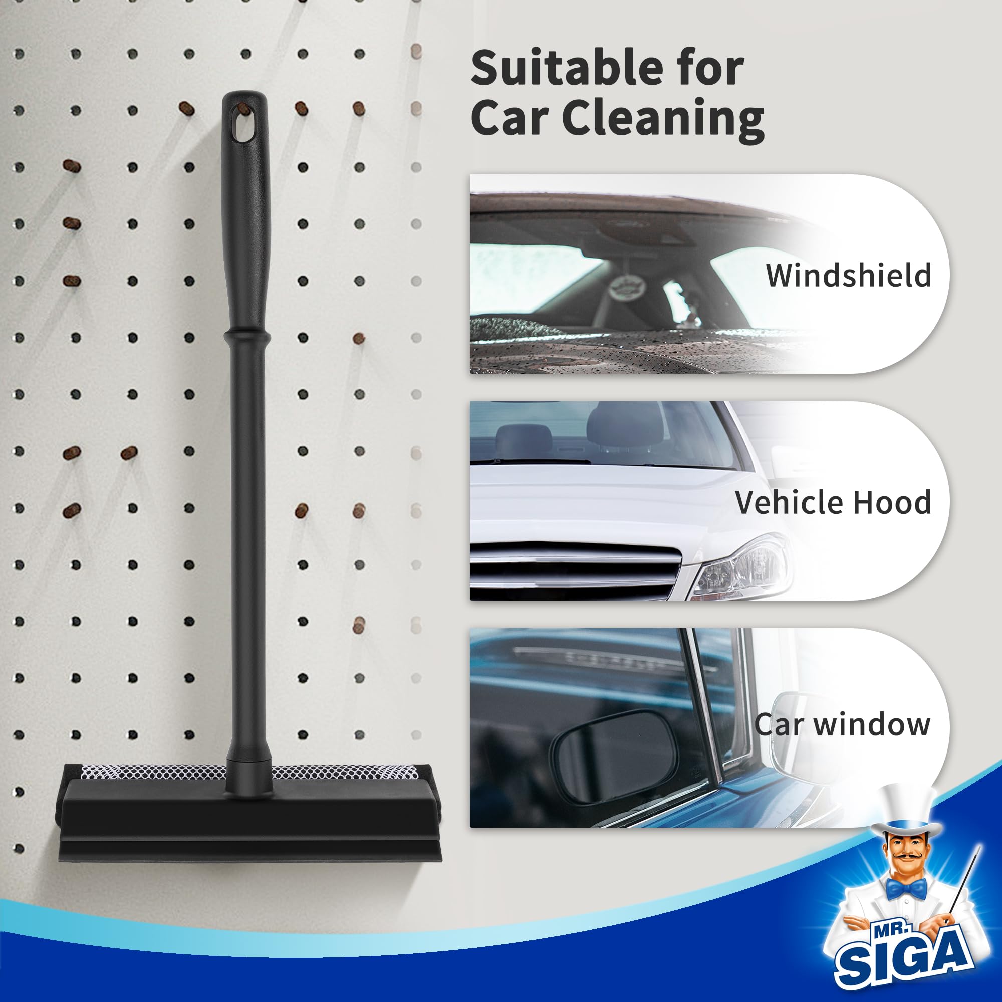 MR.SIGA used on a side window in a lifestyle shot showing convenience and versatility