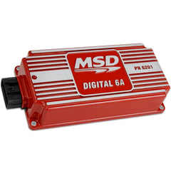 MSD 6201 front view showing red housing and mounting, displays durable construction benefit